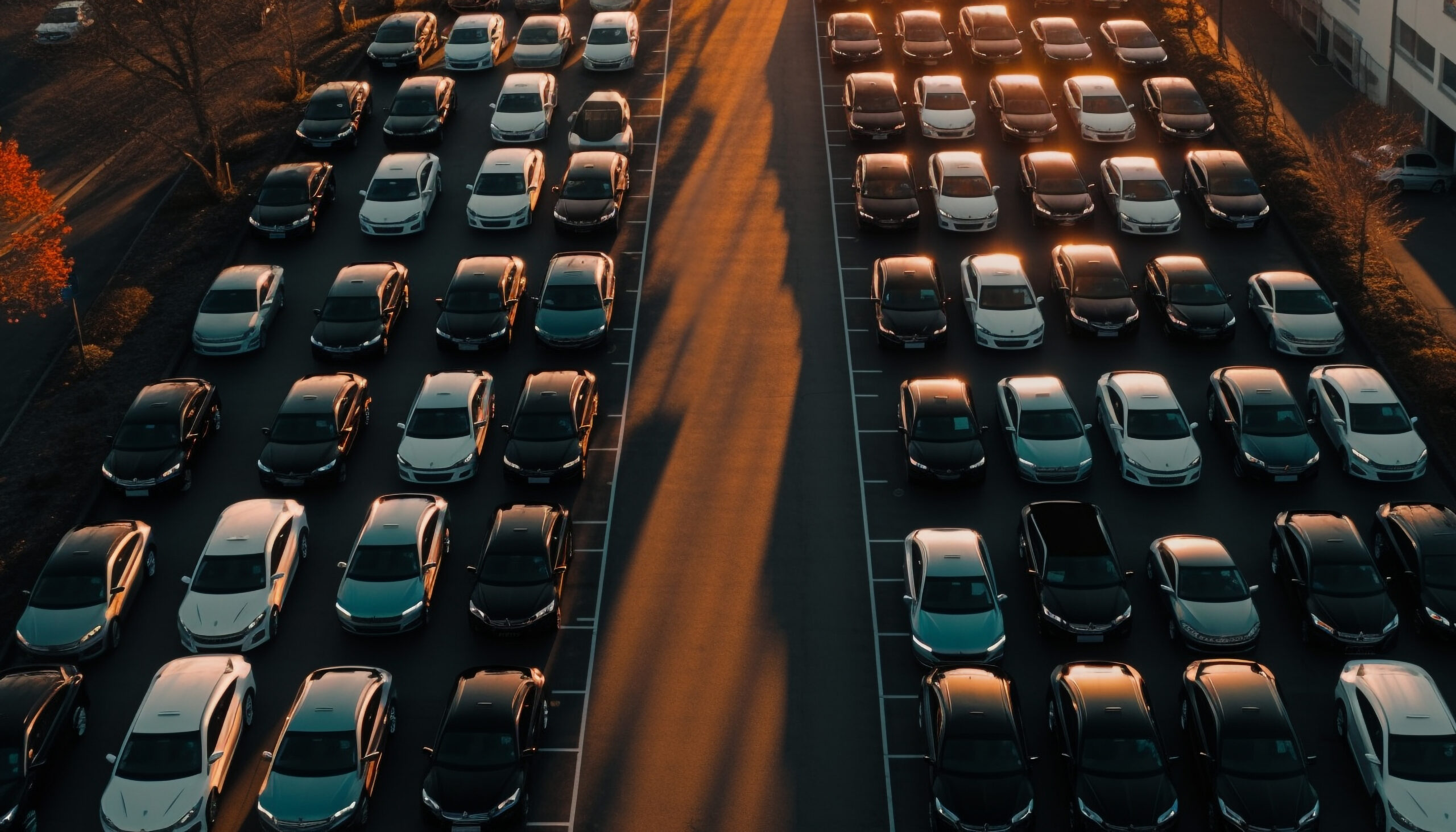 Rush hour traffic jam on multiple lane highway generative AI